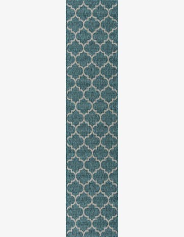 2' 7 x 12' Easy-Clean Trellis Indoor / Outdoor Runner Rug