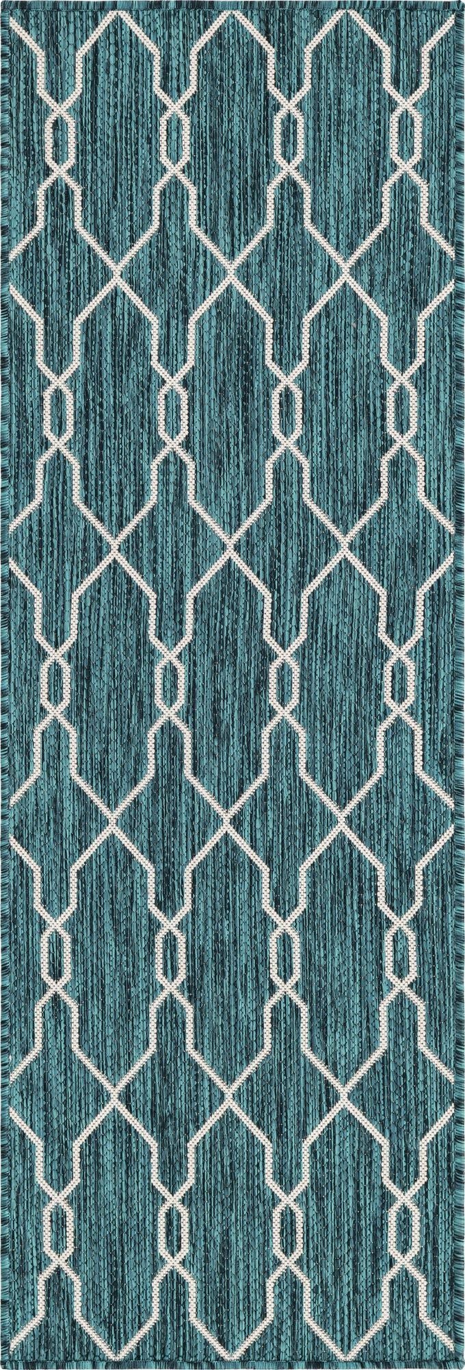2' x 6'  Washable Trellis Indoor / Outdoor Runner Rug