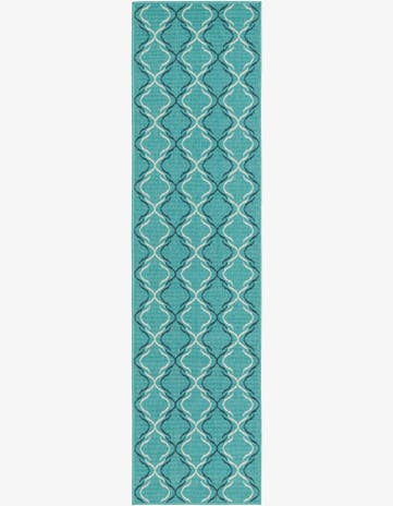 2' x 8' Easy-Clean Trellis Indoor / Outdoor Runner Rug