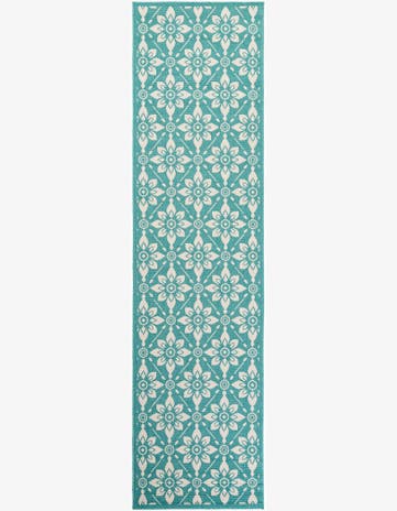 2' 7 x 10' Easy-Clean Trellis Indoor / Outdoor Runner Rug