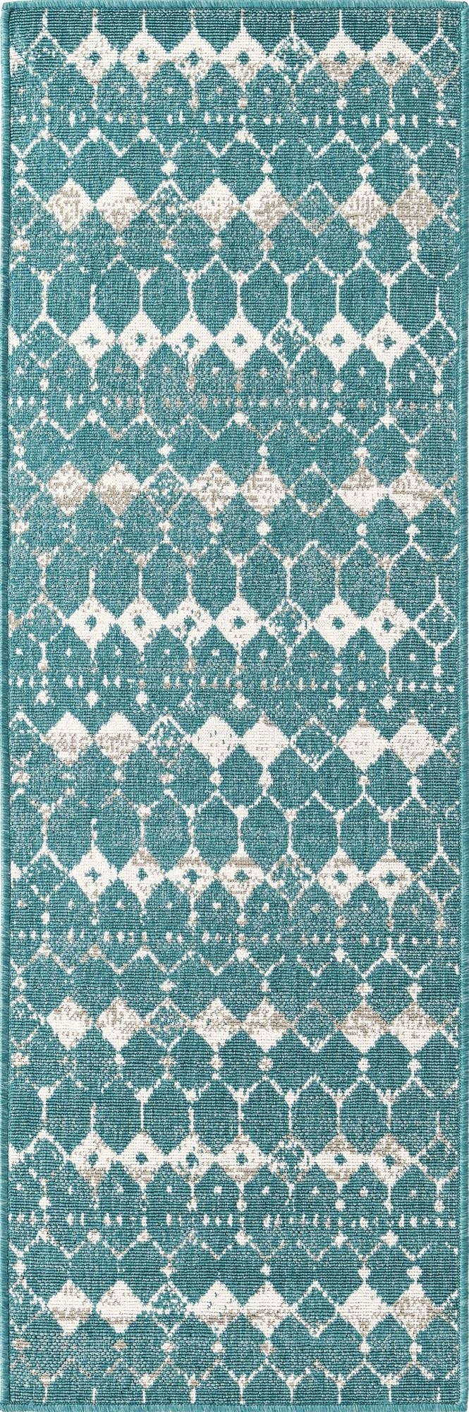 2' x 6'  Washable Trellis Indoor / Outdoor Runner Rug