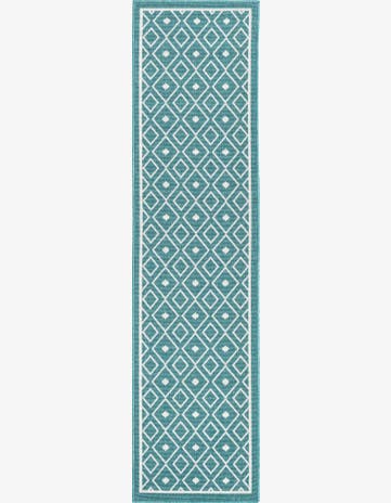 2' x 8' Easy-Clean Trellis Indoor / Outdoor Runner Rug
