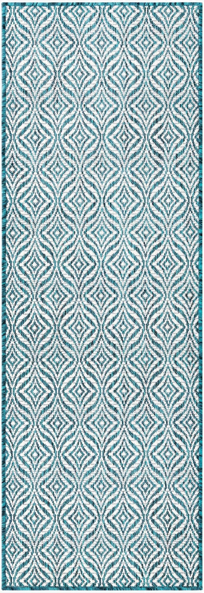 2' x 6'  Washable Trellis Indoor / Outdoor Runner Rug