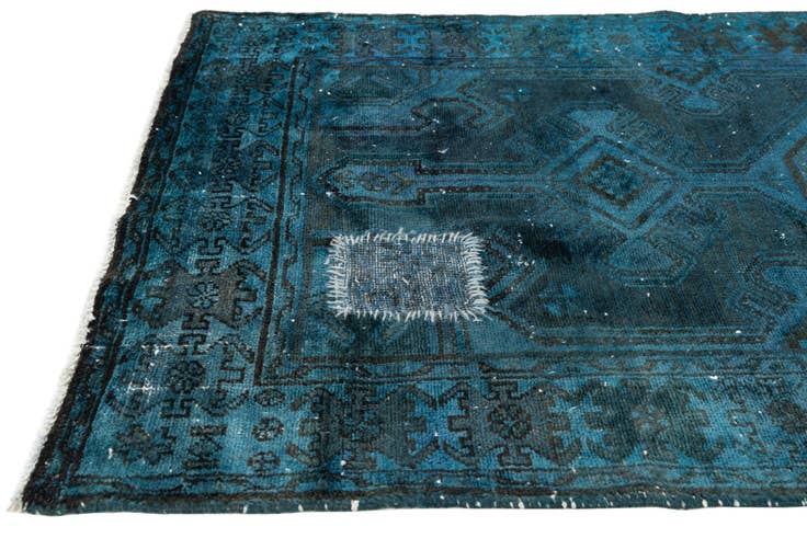 Detail image of 3' 6 x 9' 3 Hand Knotted Ultra Vintage Persian Wool Runner Rug
