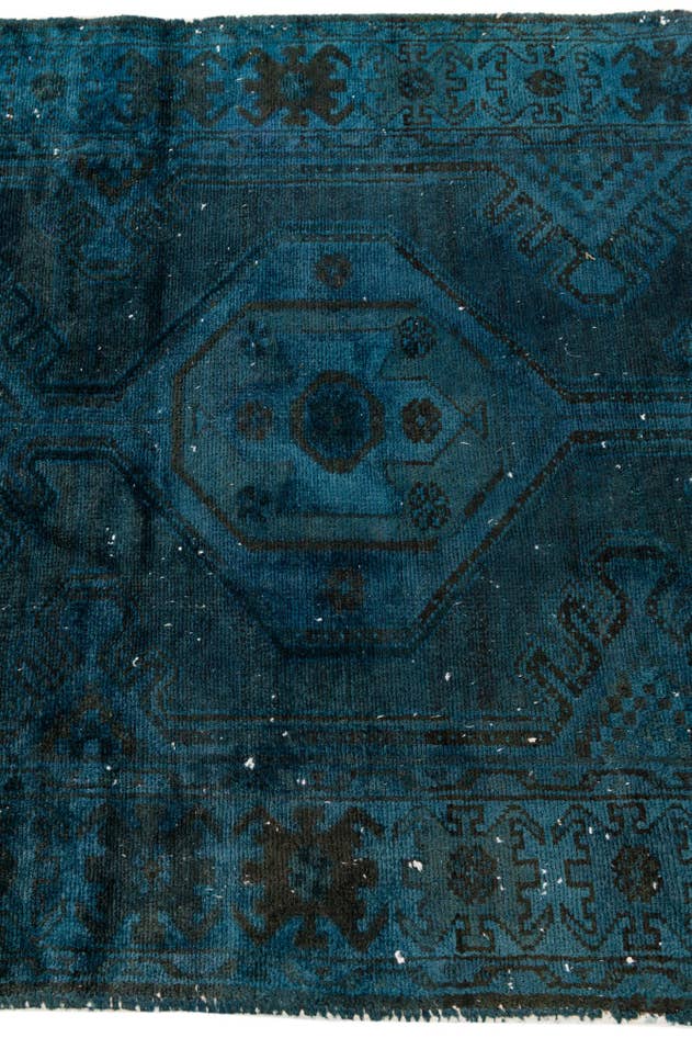 Detail image of 3' 6 x 9' 3 Hand Knotted Ultra Vintage Persian Wool Runner Rug