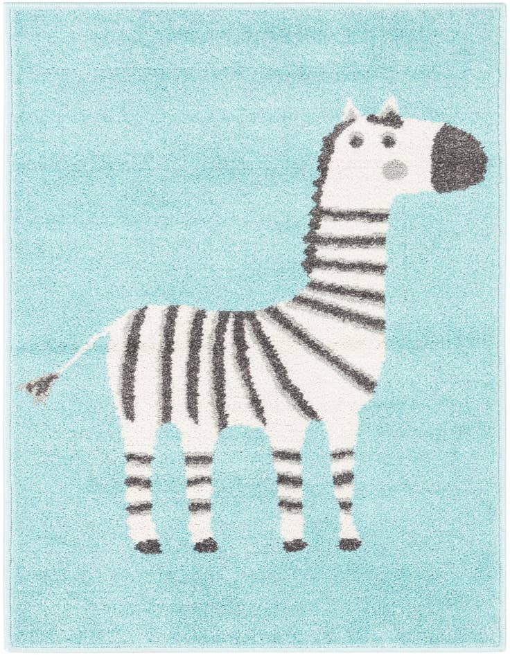 Detail image of 2' 2 x 3' 11 Zebra Whimsy Kids Runner Rug