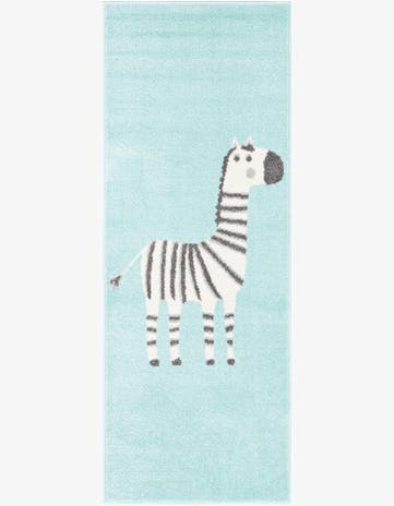2' 2 x 6' 1 Zebra Whimsy Kids Runner Rug
