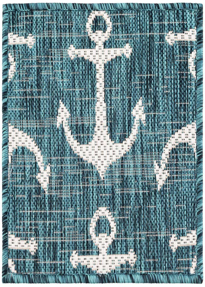 1' 4 x 1' 4 Easy-Clean Coastal Indoor / Outdoor Sample Rug