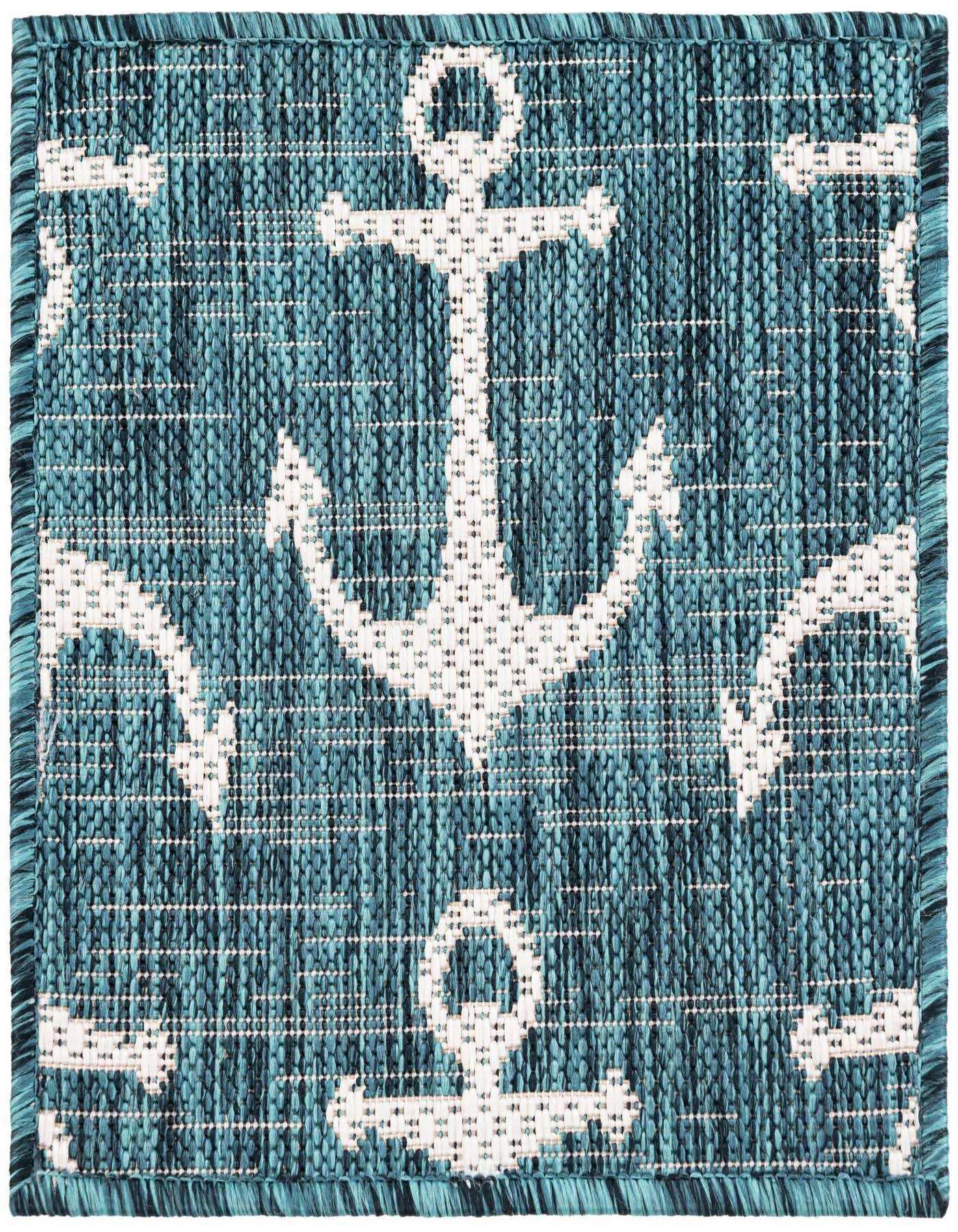 1' 4 x 1' 4 Easy-Clean Coastal Indoor / Outdoor Sample Rug