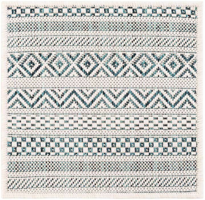 1' 4 x 1' 4 Easy-Clean Striped Indoor / Outdoor Sample Rug