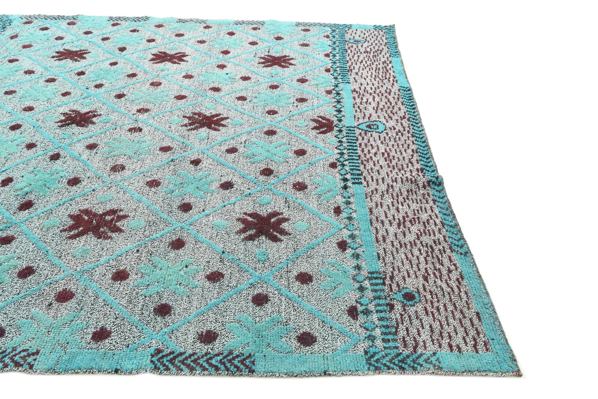 8' 6 x 9' 7 Hand Knotted Darya Wool Square Rug