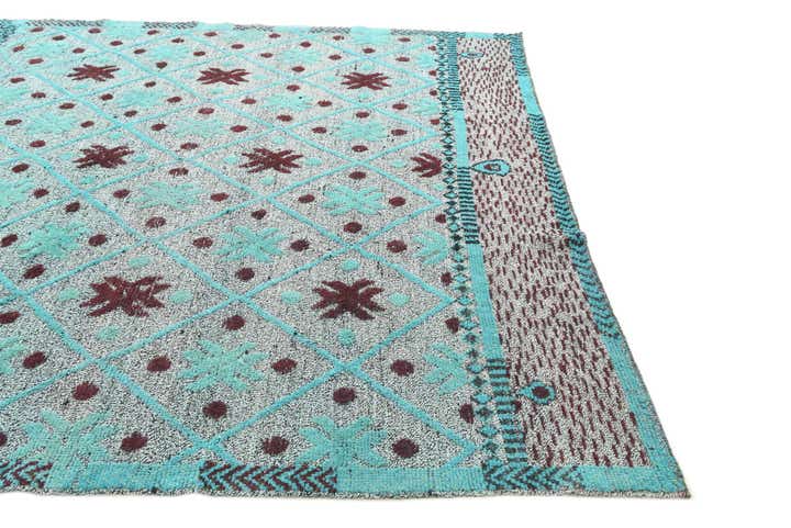 8' 6 x 9' 7 Hand Knotted Darya Wool Square Rug