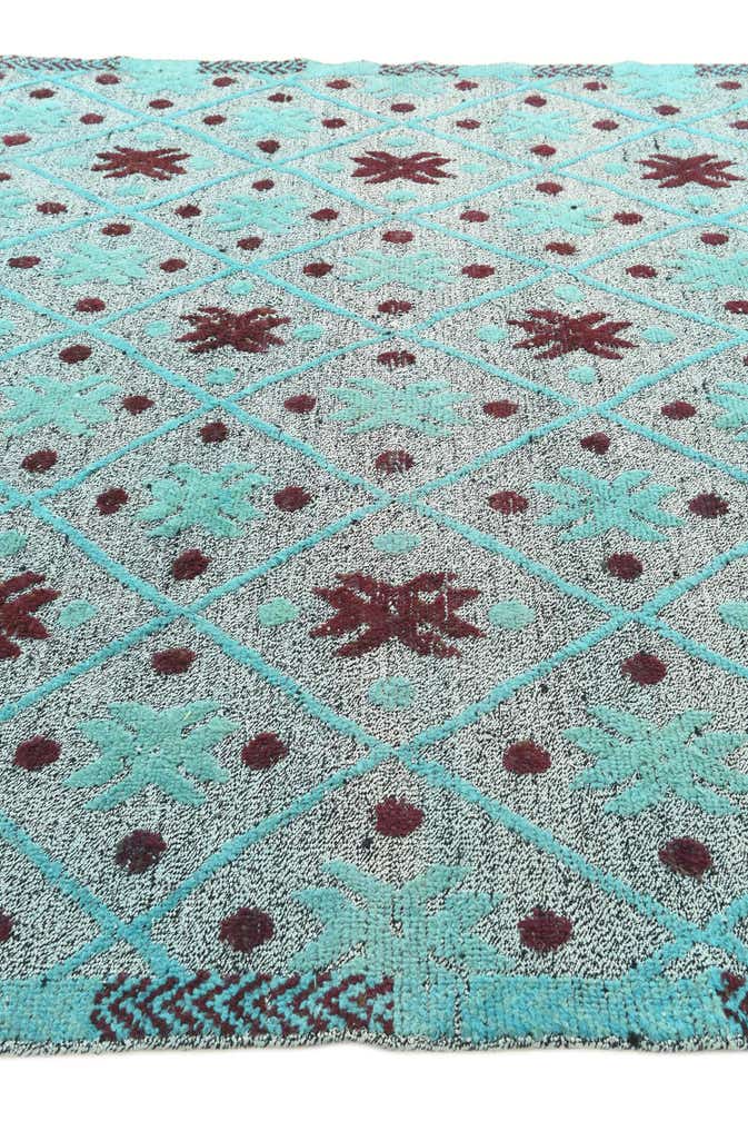 8' 6 x 9' 7 Hand Knotted Darya Wool Square Rug