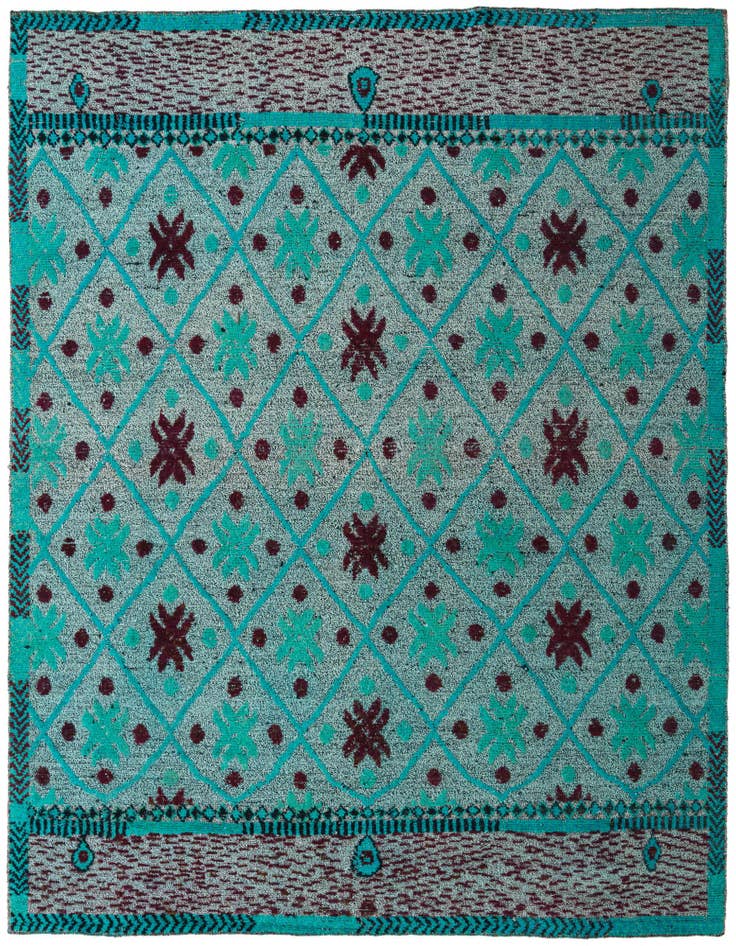 Detail image of 8' 6 x 9' 7 Hand Knotted Darya Wool Square Rug