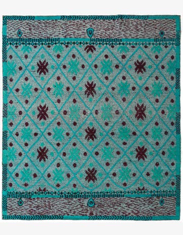 8' 6 x 9' 7 Hand Knotted Darya Wool Square Rug