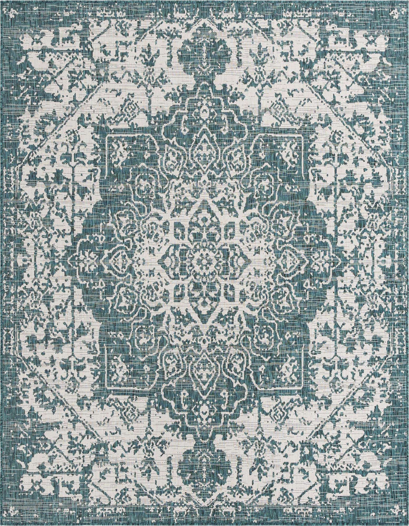 7' 10 x 7' 10 Easy-Clean Jill Zarin Dubai Indoor / Outdoor Square Rug