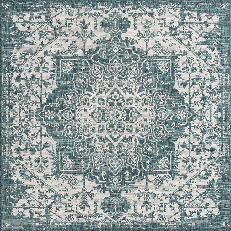 Detail image of 7' 10 x 7' 10 Easy-Clean Jill Zarin Dubai Indoor / Outdoor Square Rug