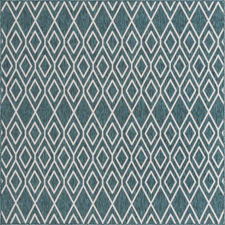 7' 10 x 7' 10 Easy-Clean Jill Zarin Turks and Caicos Indoor / Outdoor Square Rug