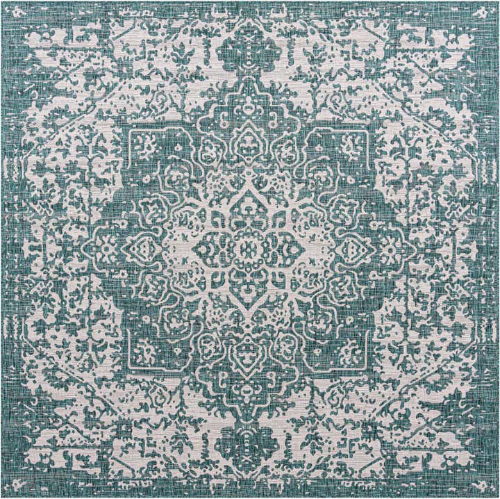 10' 8 x 10' 8 Easy-Clean Jill Zarin Dubai Indoor / Outdoor Square Rug
