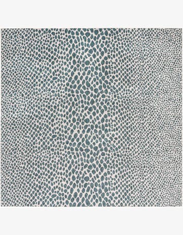 Teal Easy-Clean Jill Zarin Cape Town Indoor / Outdoor Square Rug