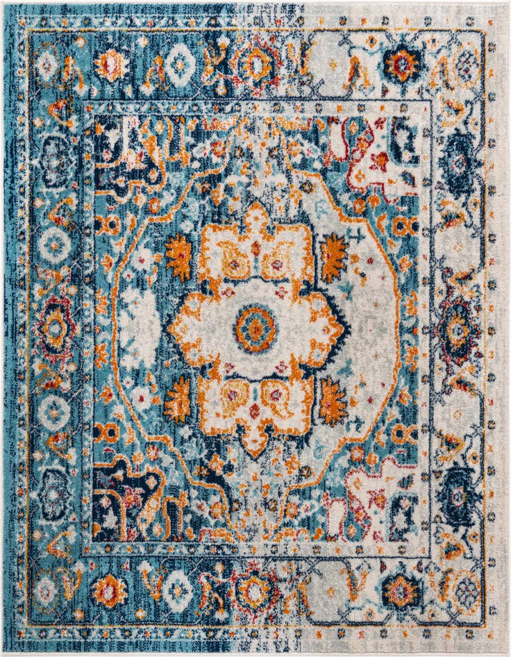 Detail image of 5' 3 x 5' 3 Madeline Vintage Square Rug