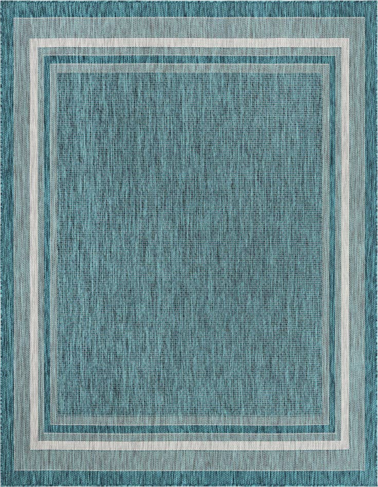 Detail image of 7' 10 x 7' 10 Easy-Clean Border Indoor / Outdoor Square Rug