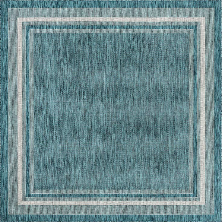 Detail image of 7' 10 x 7' 10 Easy-Clean Border Indoor / Outdoor Square Rug