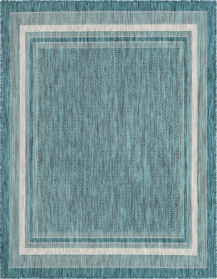 Detail image of 5' 3 x 5' 3 Easy-Clean Border Indoor / Outdoor Square Rug
