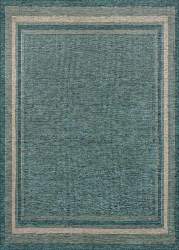 13' x 13' Easy-Clean Border Indoor / Outdoor Square Rug