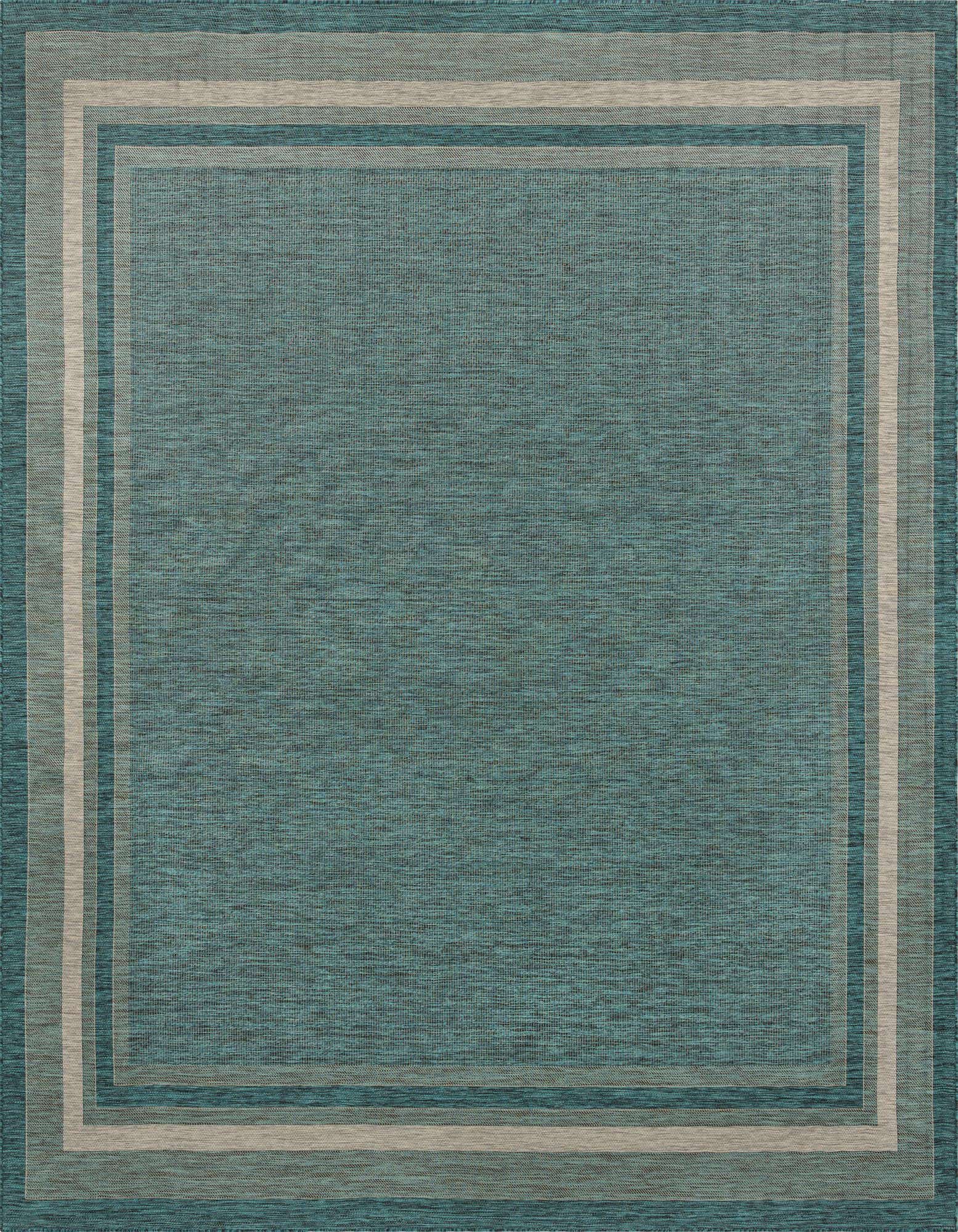 13' x 13' Easy-Clean Border Indoor / Outdoor Square Rug