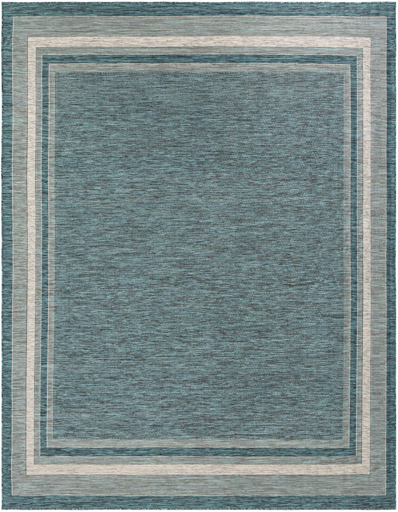 10' x 10' Easy-Clean Border Indoor / Outdoor Square Rug