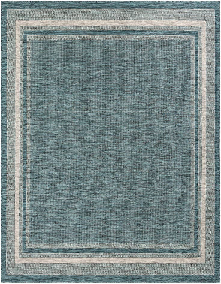 Detail image of 10' x 10' Easy-Clean Border Indoor / Outdoor Square Rug