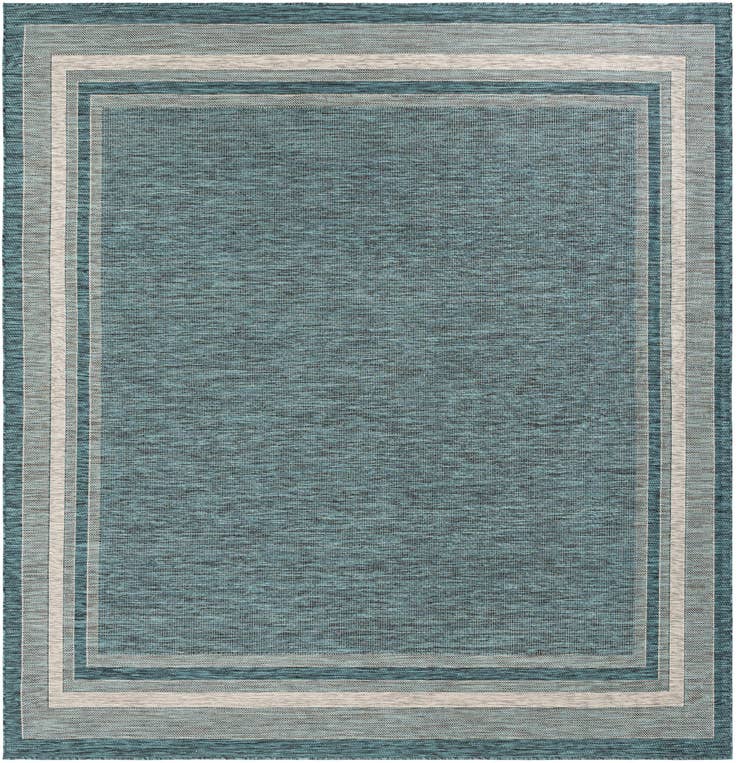 Detail image of 10' x 10' Easy-Clean Border Indoor / Outdoor Square Rug