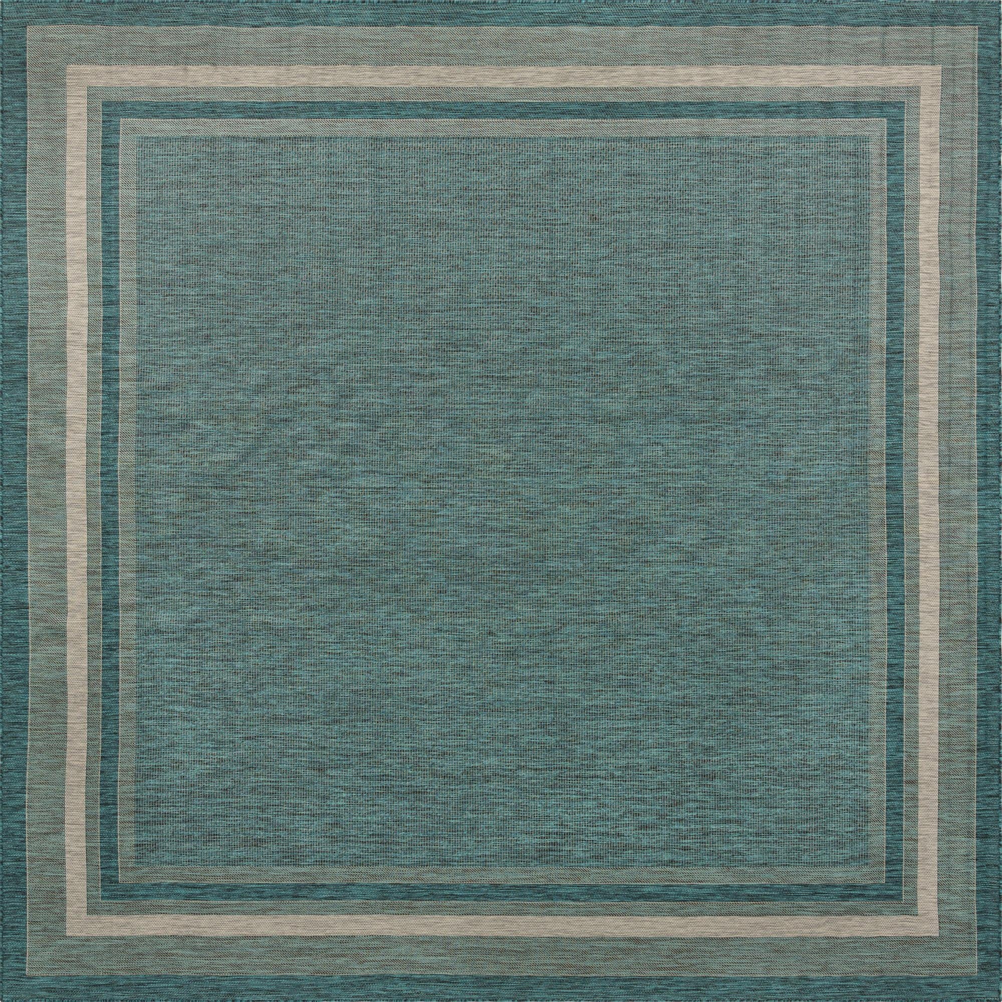 13' x 13'  Washable Border Indoor / Outdoor Square Rug
