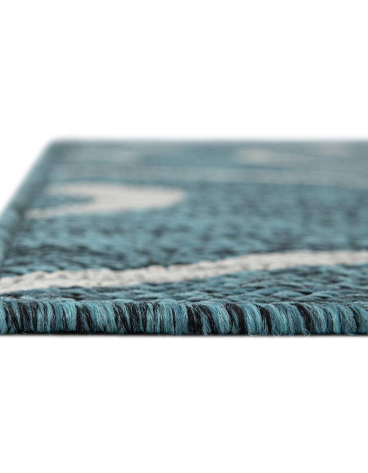 Detail image of 13' x 13' Easy-Clean Botanical Indoor / Outdoor Square Rug