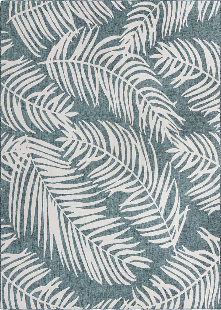 13' x 13' Easy-Clean Botanical Indoor / Outdoor Square Rug