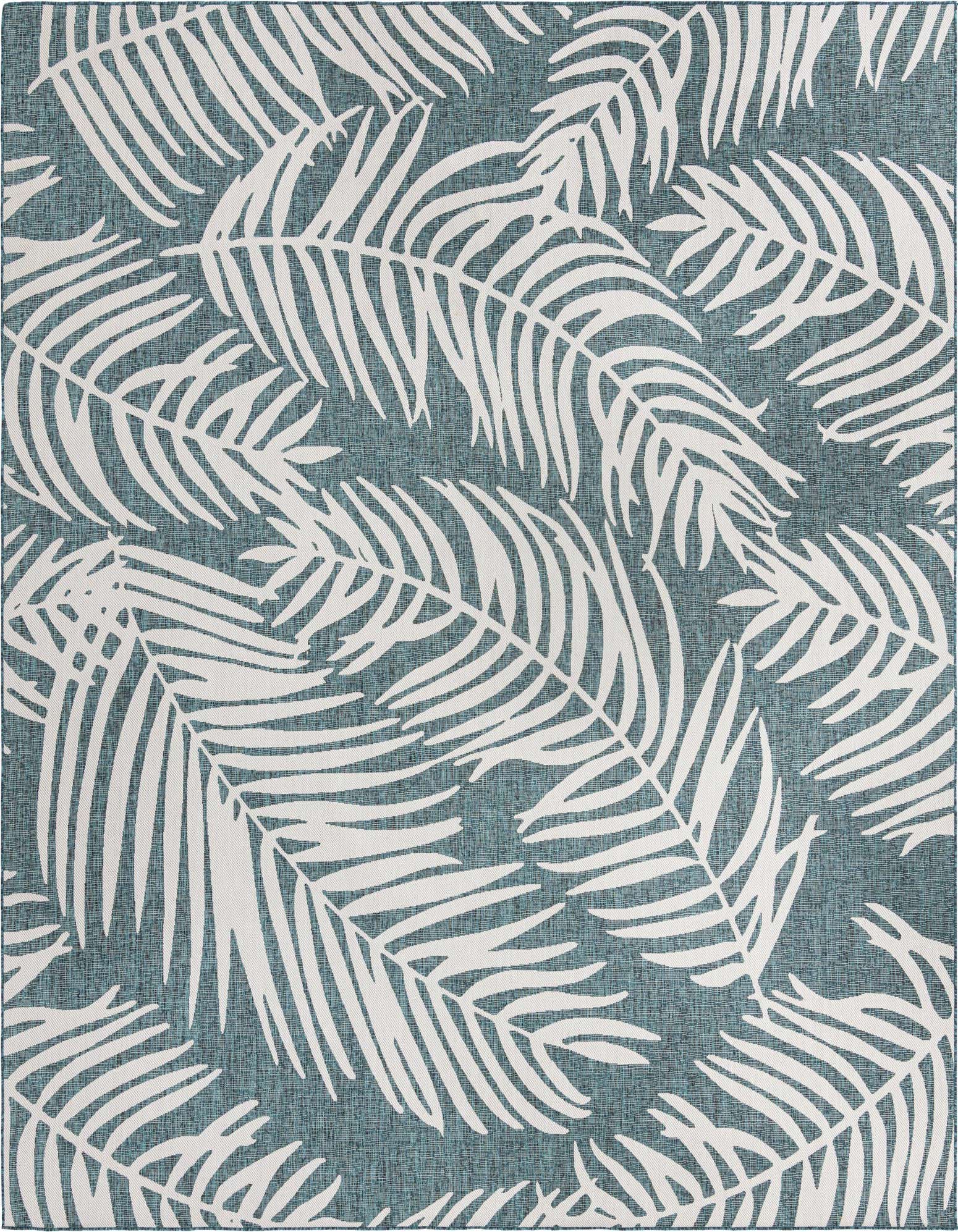 13' x 13' Easy-Clean Botanical Indoor / Outdoor Square Rug