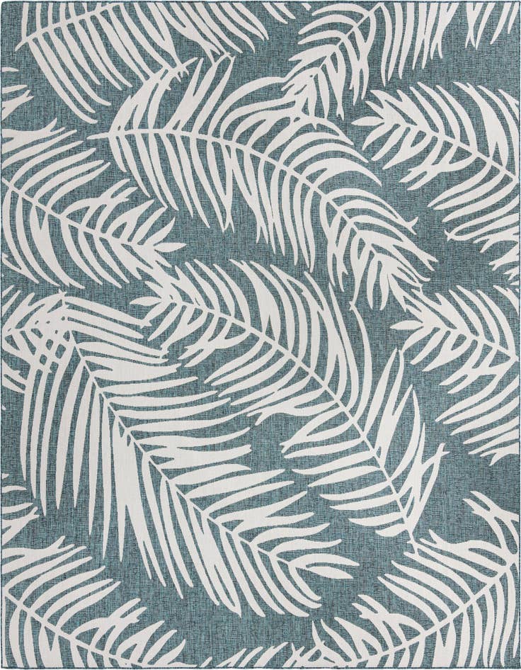 Detail image of 13' x 13' Easy-Clean Botanical Indoor / Outdoor Square Rug