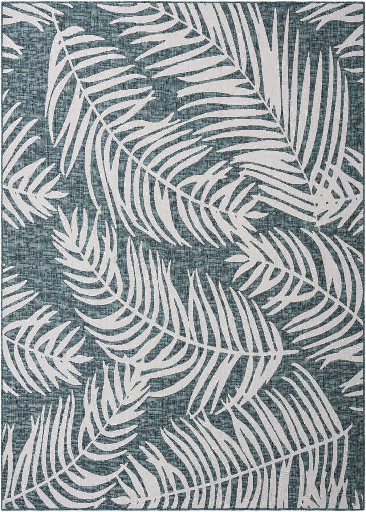 10' x 10' Easy-Clean Botanical Indoor / Outdoor Square Rug