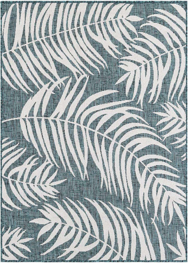 5' 3 x 5' 3 Easy-Clean Botanical Indoor / Outdoor Square Rug