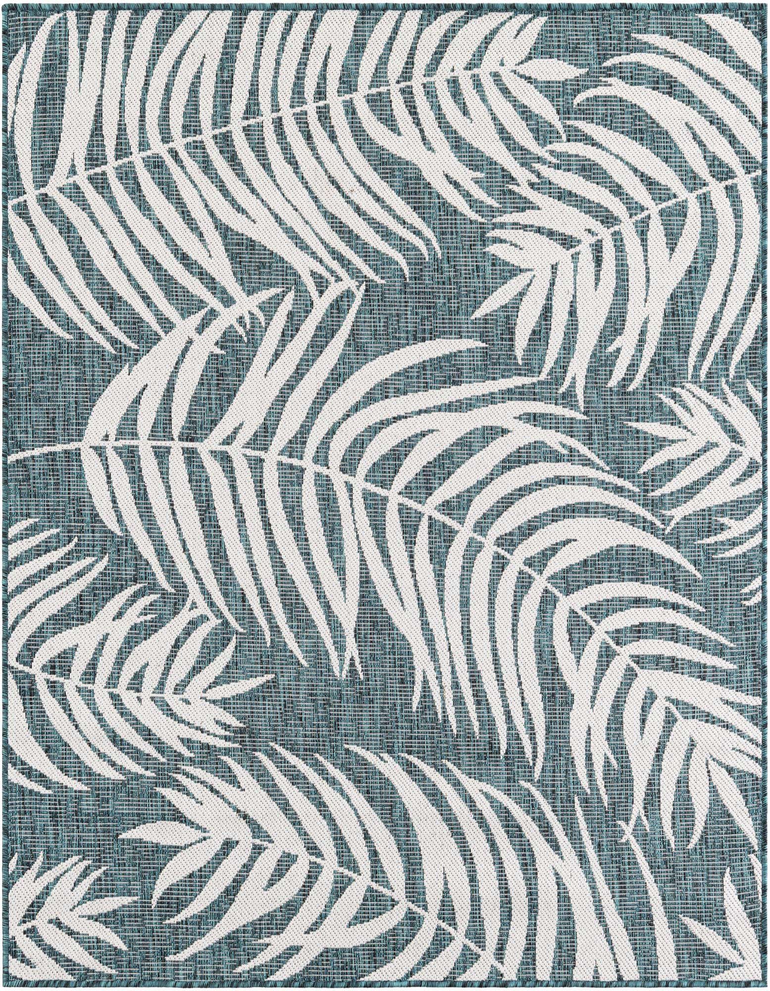 5' 3 x 5' 3 Easy-Clean Botanical Indoor / Outdoor Square Rug