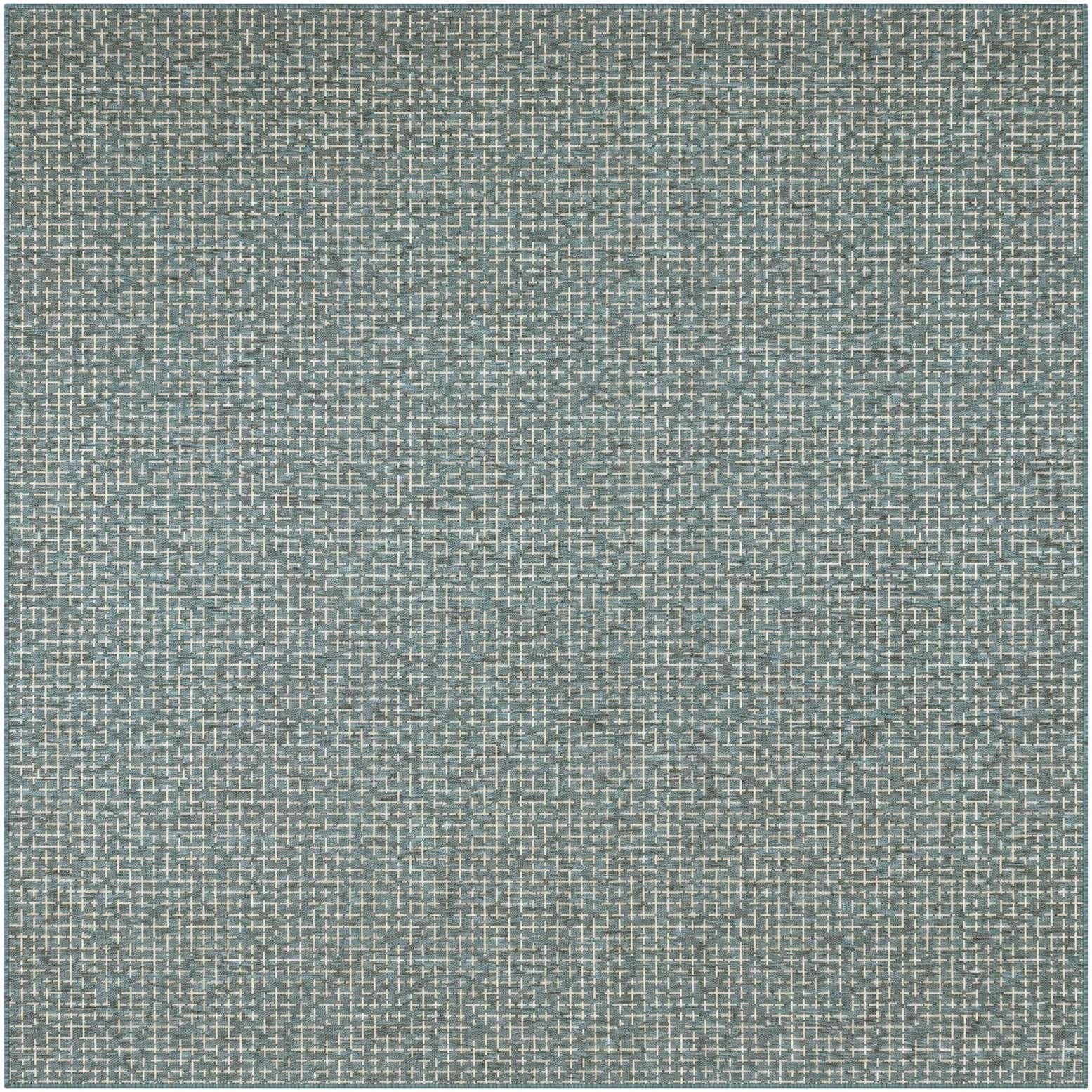 7' 10 x 7' 10 Easy-Clean Checkered Indoor / Outdoor Square Rug