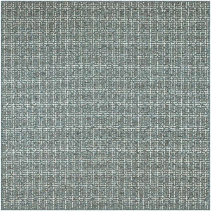 7' 10 x 7' 10 Easy-Clean Checkered Indoor / Outdoor Square Rug