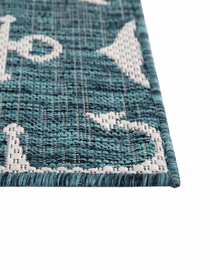 Detail image of 13' x 13' Easy-Clean Coastal Indoor / Outdoor Square Rug