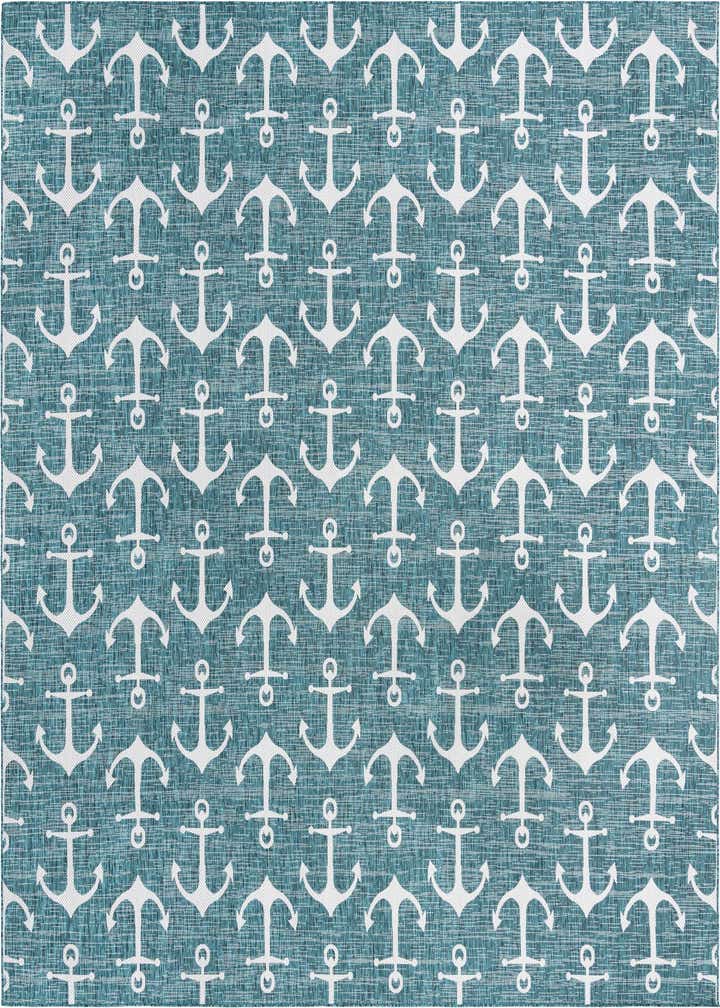 13' x 13' Easy-Clean Coastal Indoor / Outdoor Square Rug
