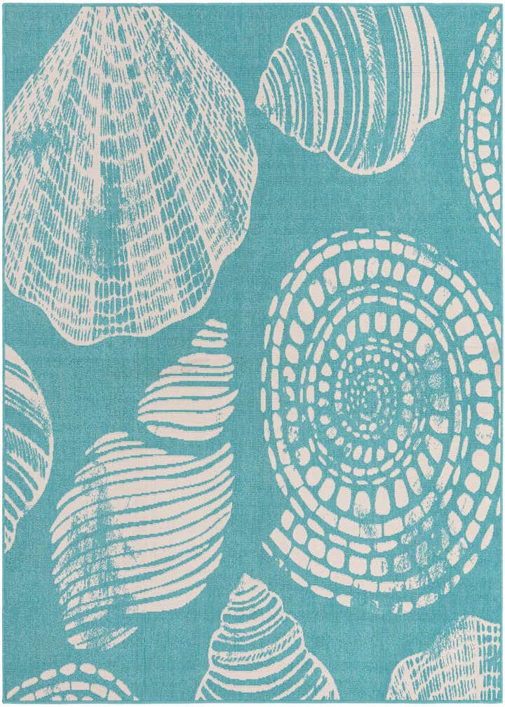 7' 10 x 7' 10 Easy-Clean Coastal Indoor / Outdoor Square Rug