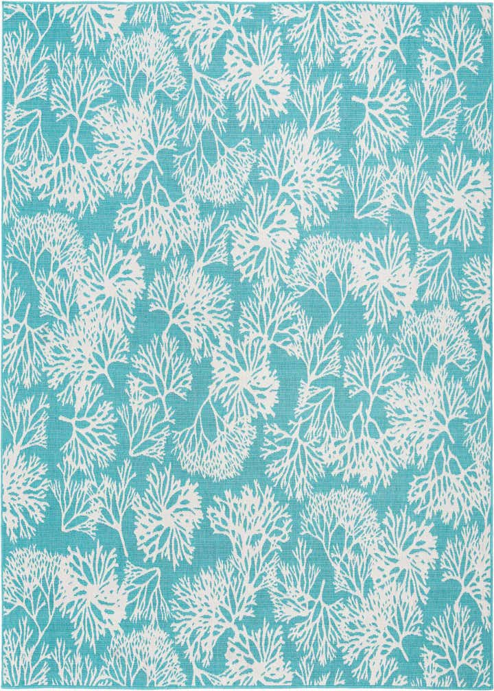 10' x 10' Easy-Clean Coastal Indoor / Outdoor Square Rug