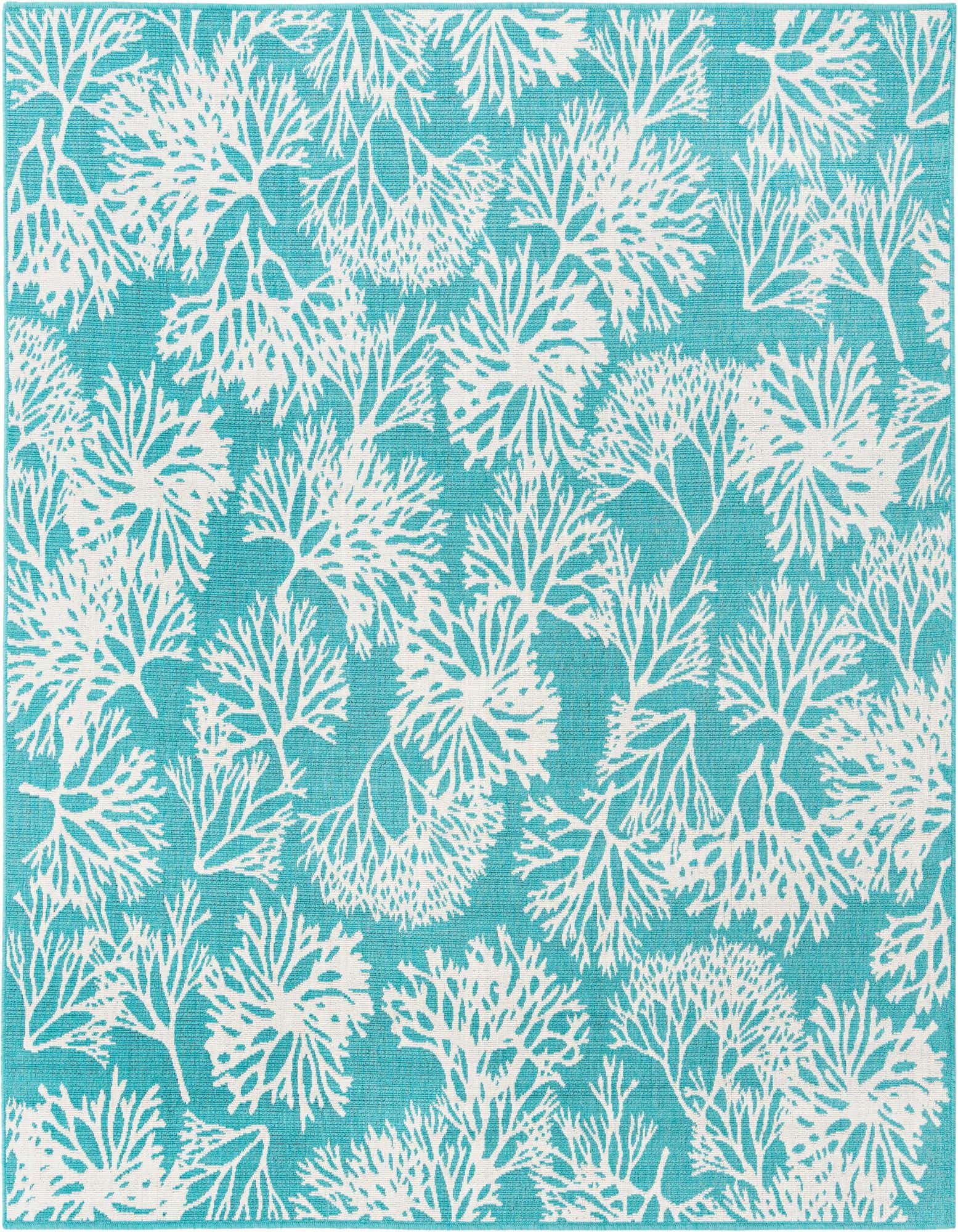 7' 10 x 7' 10 Easy-Clean Coastal Indoor / Outdoor Square Rug
