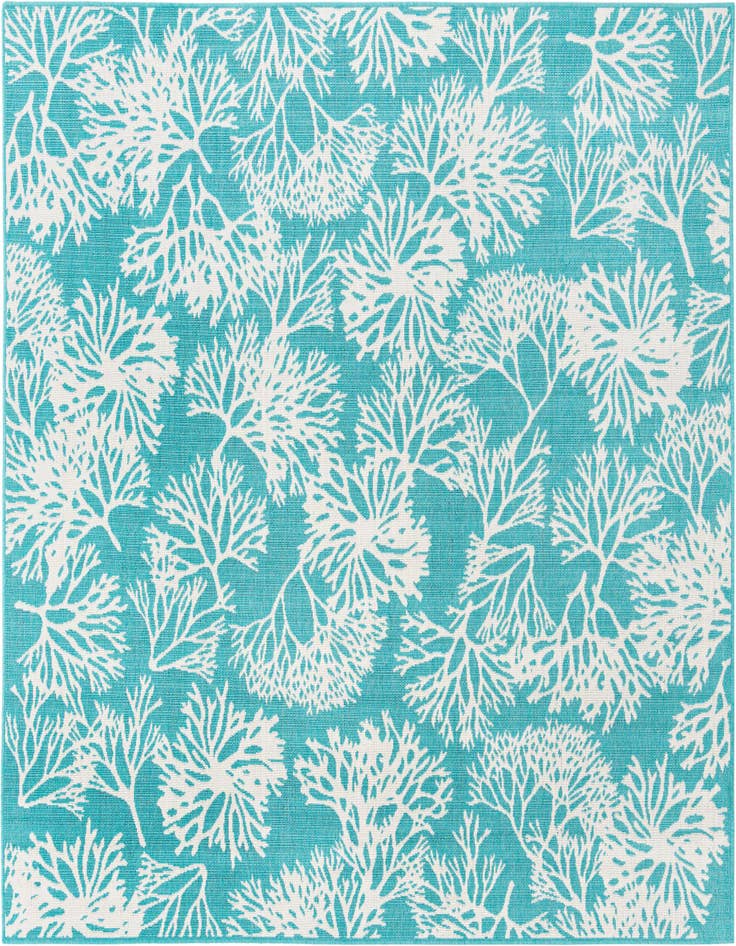 Detail image of 7' 10 x 7' 10 Easy-Clean Coastal Indoor / Outdoor Square Rug