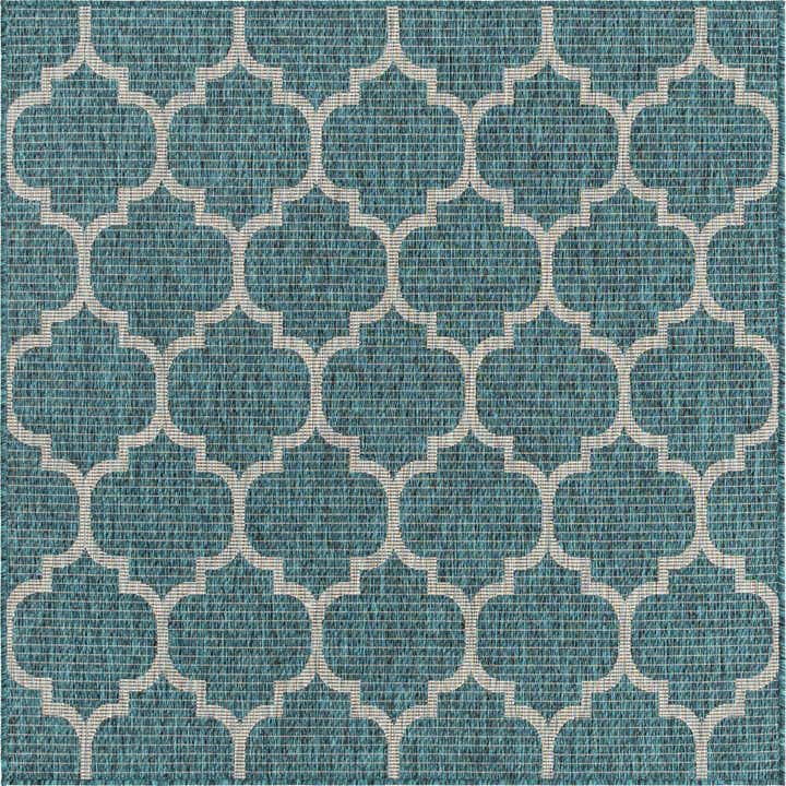 160cm x 160cm Facile à nettoyer Lattice Tapis Intérieur / Extérieur Carré